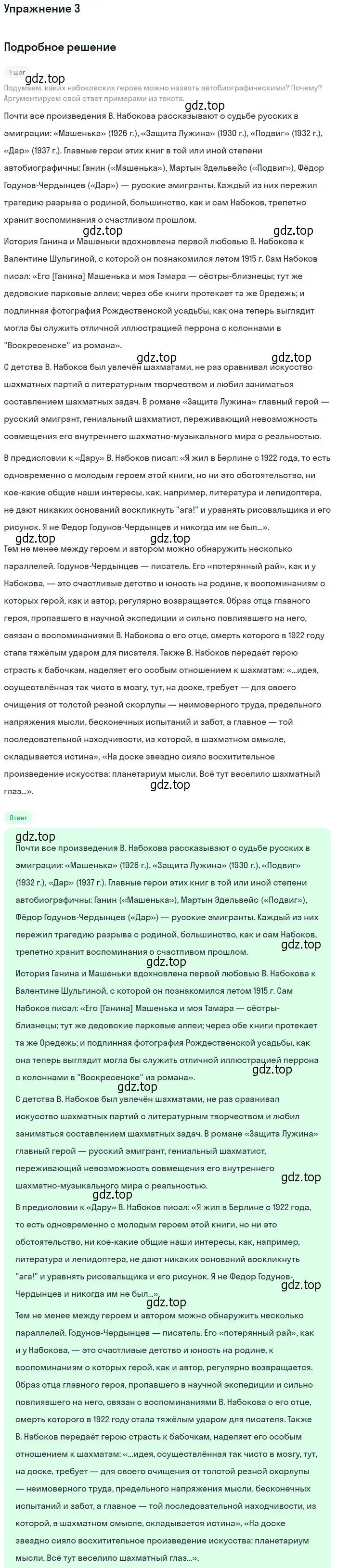 Решение номер 3 (страница 206) гдз по литературе 11 класс Коровин, Вершинина, учебник 2 часть