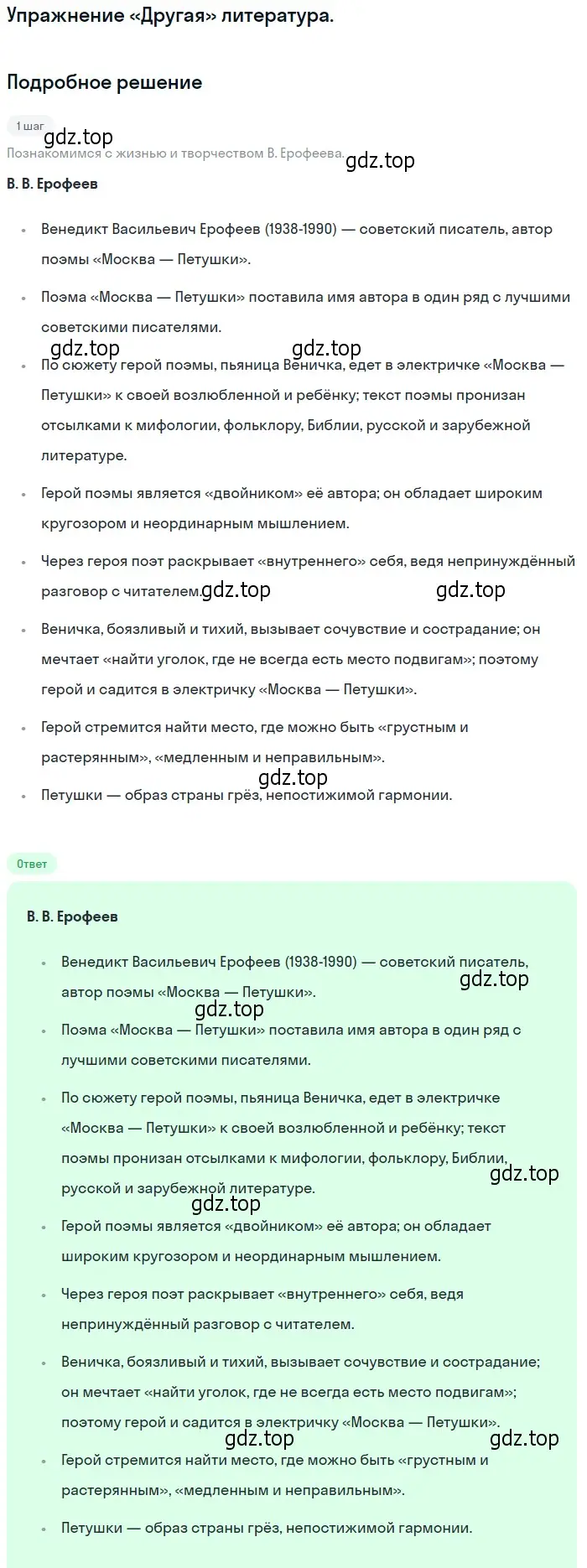 Решение  «Другая» литература (страница 284) гдз по литературе 11 класс Коровин, Вершинина, учебник 2 часть