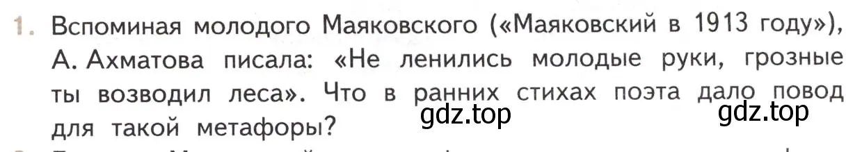 Условие номер 1 (страница 335) гдз по литературе 11 класс Михайлов, Шайтанов, учебник 1 часть