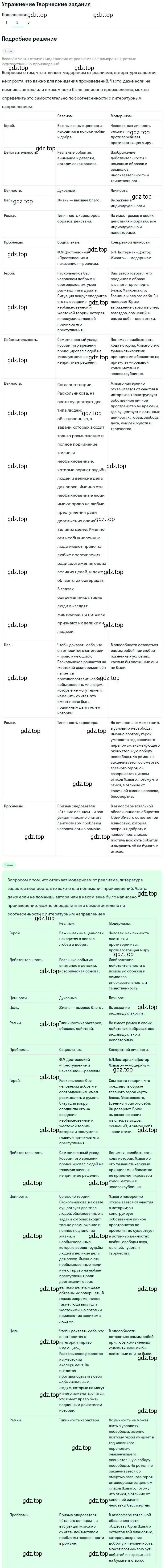 Решение номер 2 (страница 147) гдз по литературе 11 класс Михайлов, Шайтанов, учебник 1 часть