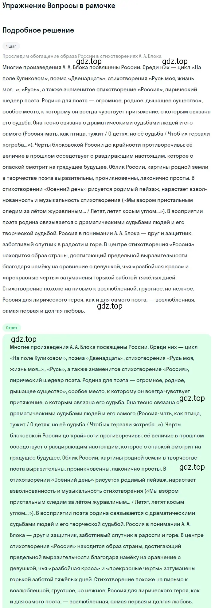 Решение  Вопросы в рамочке (страница 223) гдз по литературе 11 класс Михайлов, Шайтанов, учебник 1 часть