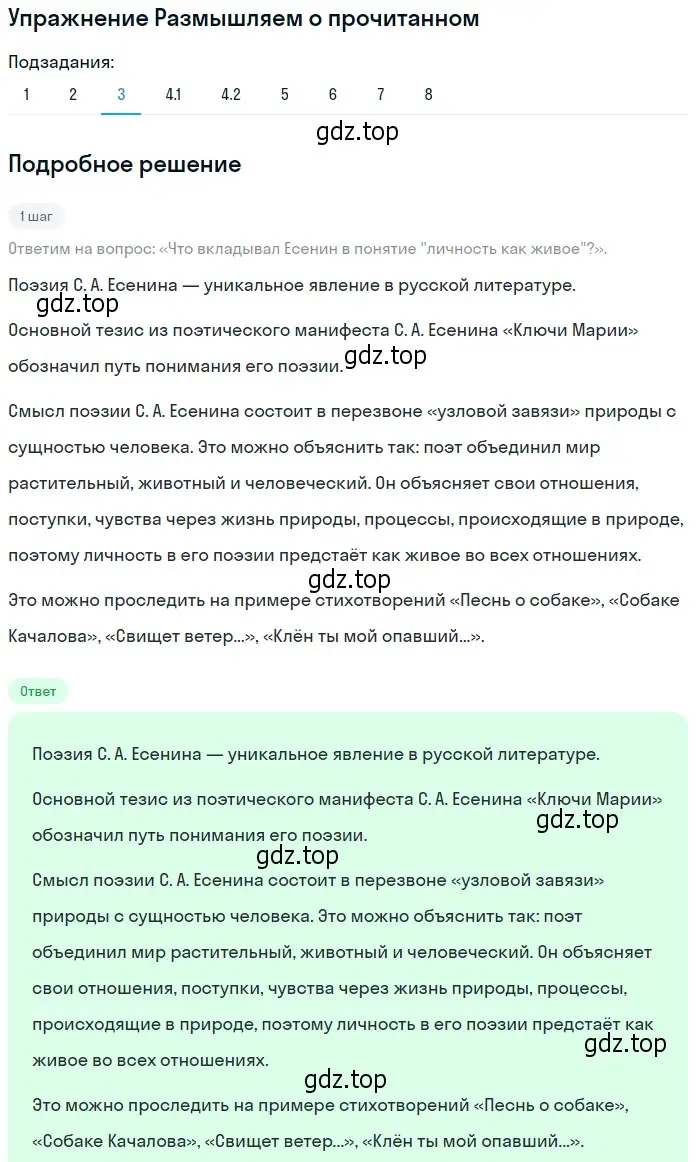 Решение номер 3 (страница 297) гдз по литературе 11 класс Михайлов, Шайтанов, учебник 1 часть