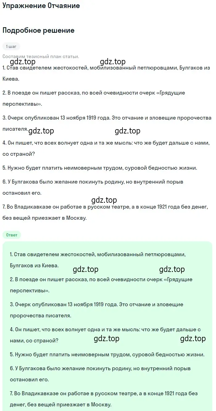 Решение  Отчаяние (страница 41) гдз по литературе 11 класс Михайлов, Шайтанов, учебник 2 часть