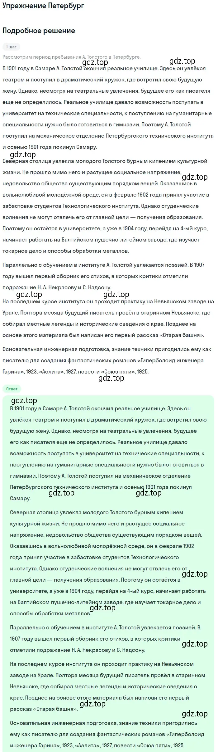 Решение  Петербург (страница 100) гдз по литературе 11 класс Михайлов, Шайтанов, учебник 2 часть