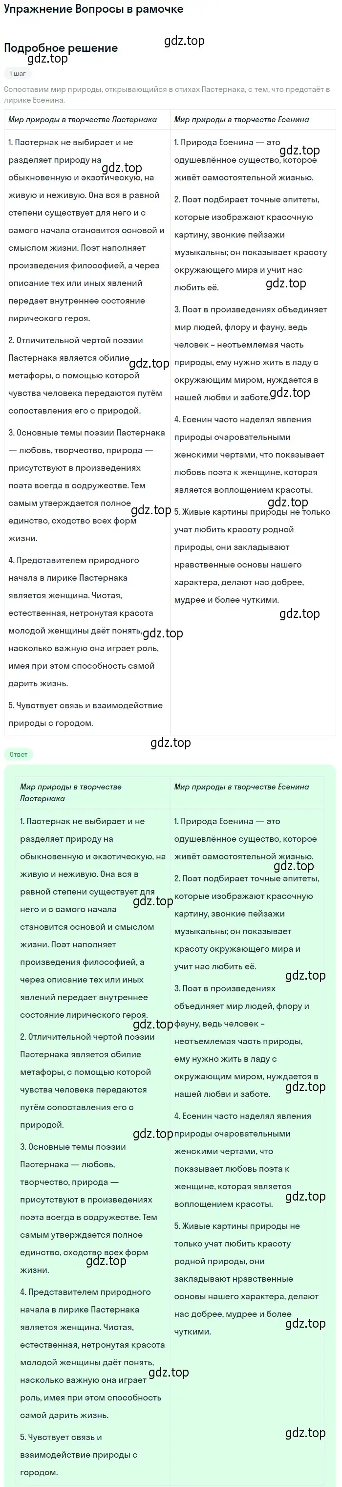 Решение  Вопросы в рамочке (страница 141) гдз по литературе 11 класс Михайлов, Шайтанов, учебник 2 часть