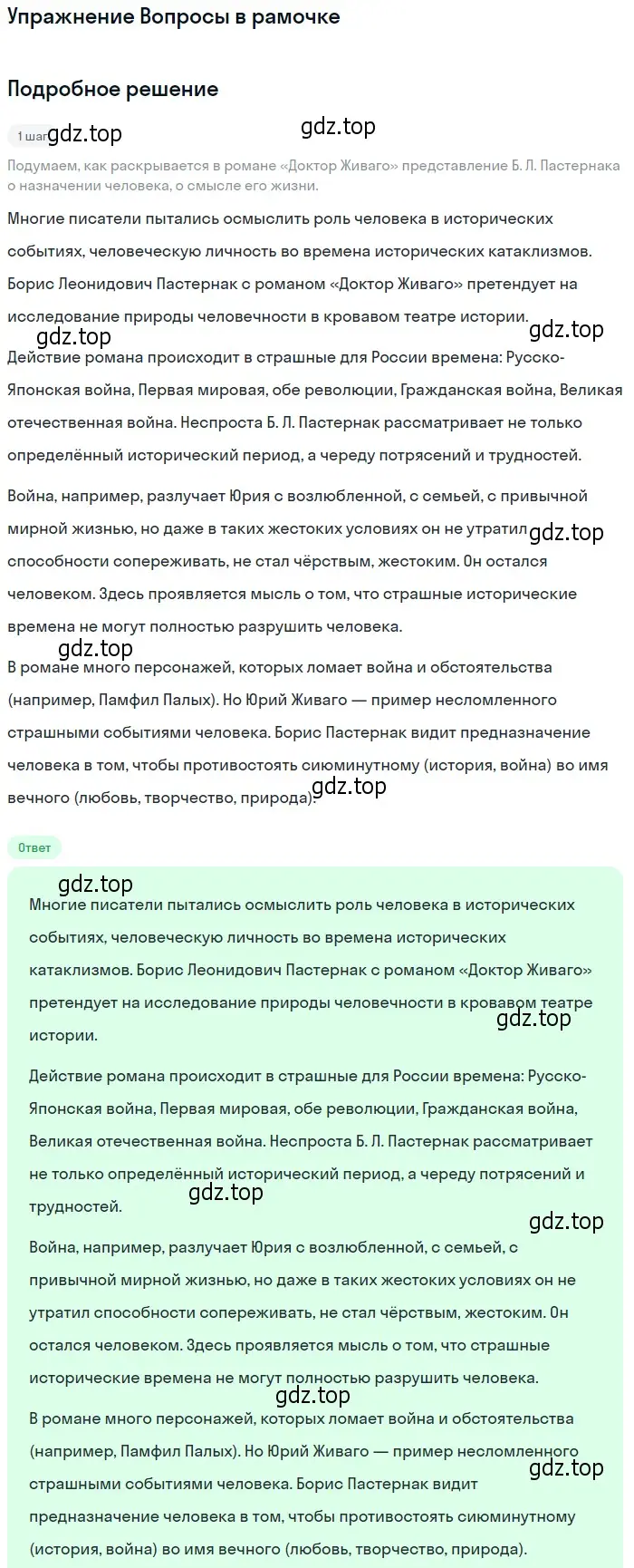 Решение  Вопросы в рамочке (страница 148) гдз по литературе 11 класс Михайлов, Шайтанов, учебник 2 часть