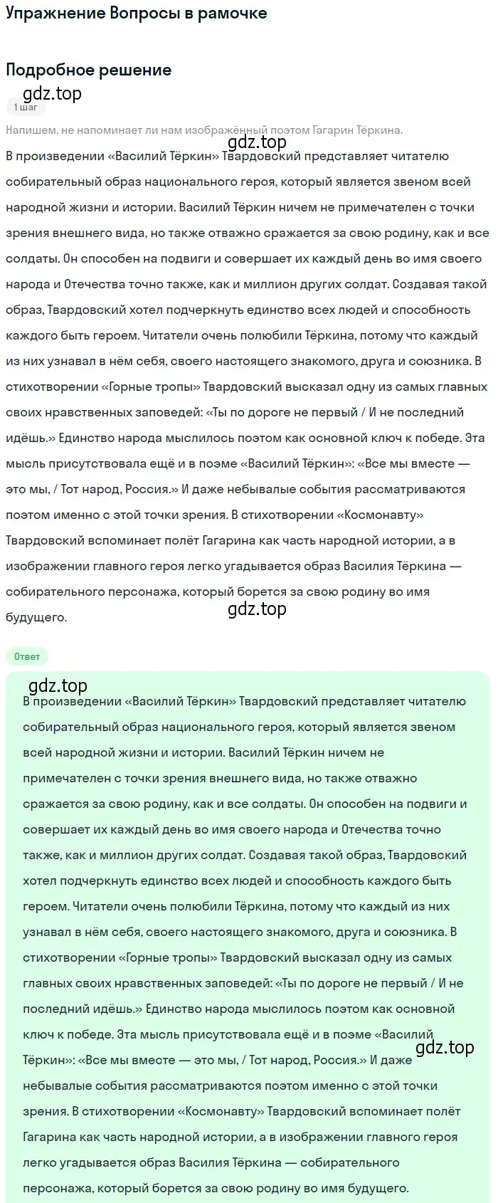 Решение  Вопросы в рамочке (страница 243) гдз по литературе 11 класс Михайлов, Шайтанов, учебник 2 часть