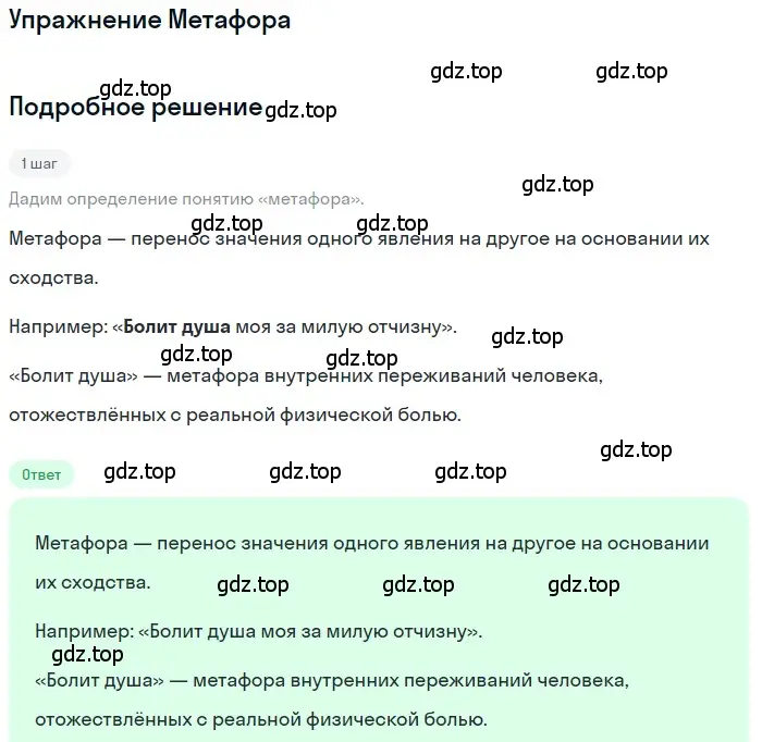 Решение  Метафора (страница 195) гдз по литературе 11 класс Зинин, Чалмаев, учебник 1 часть