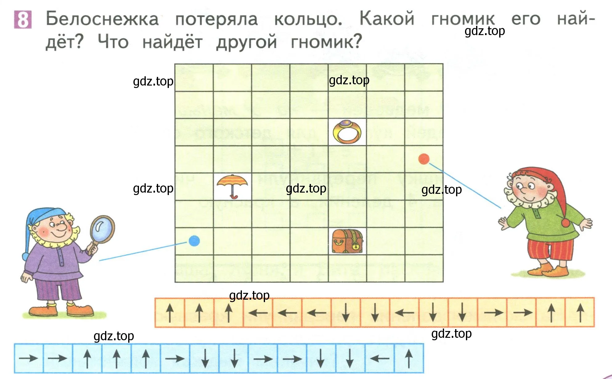 Условие номер 8 (страница 129) гдз по математике 1 класс Дорофеев, Миракова, учебник 1 часть