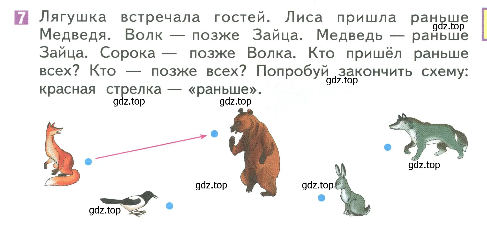 Условие номер 7 (страница 45) гдз по математике 1 класс Дорофеев, Миракова, учебник 2 часть