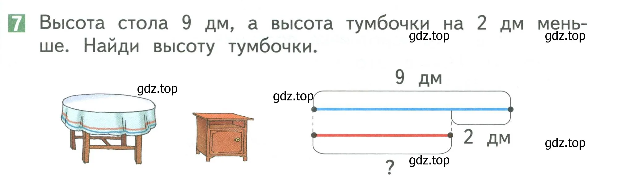 Условие номер 7 (страница 61) гдз по математике 1 класс Дорофеев, Миракова, учебник 2 часть