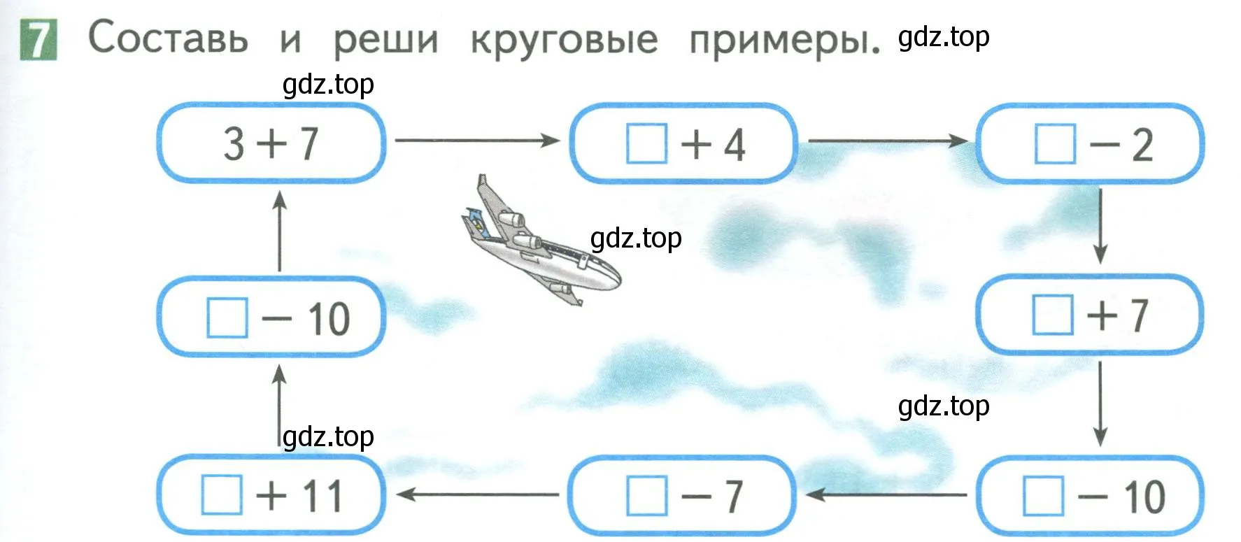 Условие номер 7 (страница 69) гдз по математике 1 класс Дорофеев, Миракова, учебник 2 часть