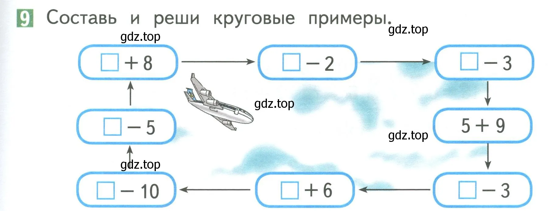 Условие номер 9 (страница 79) гдз по математике 1 класс Дорофеев, Миракова, учебник 2 часть