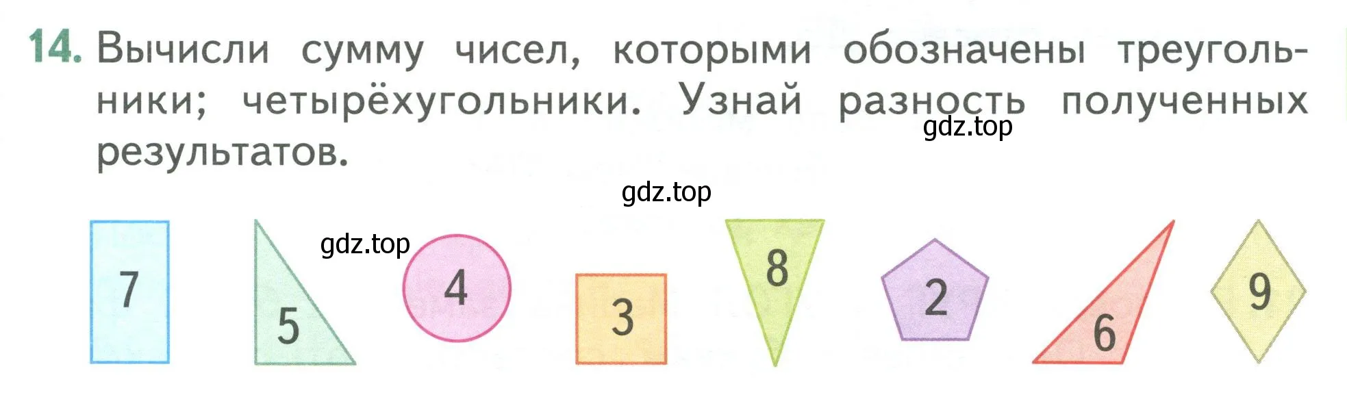 Условие номер 14 (страница 93) гдз по математике 1 класс Дорофеев, Миракова, учебник 2 часть