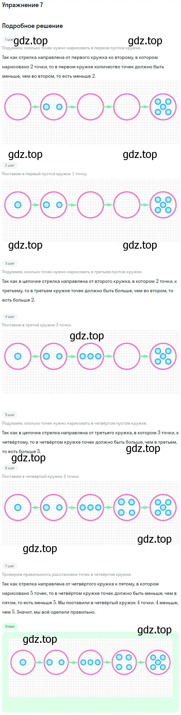 Решение номер 7 (страница 69) гдз по математике 1 класс Дорофеев, Миракова, учебник 1 часть