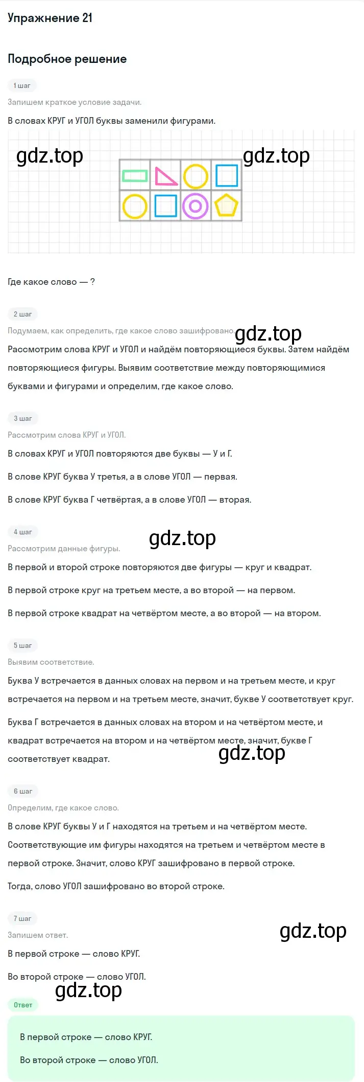 Решение номер 21 (страница 94) гдз по математике 1 класс Дорофеев, Миракова, учебник 2 часть