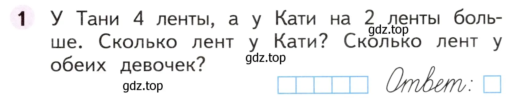 Условие номер 1 (страница 21) гдз по математике 1 класс Моро, Волкова, рабочая тетрадь 2 часть