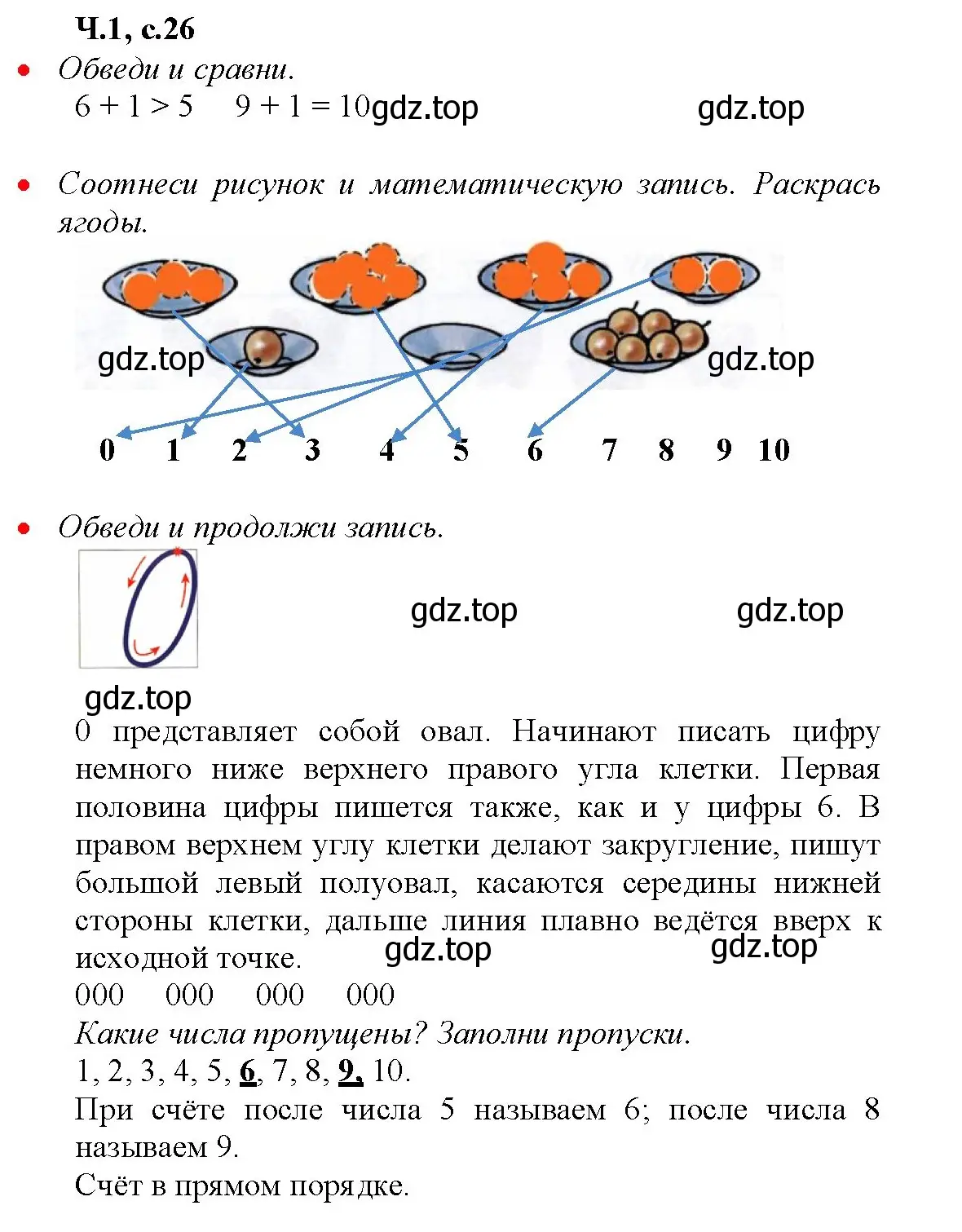 Решение номер 26 (страница 26) гдз по математике 1 класс Моро, Волкова, рабочая тетрадь 1 часть