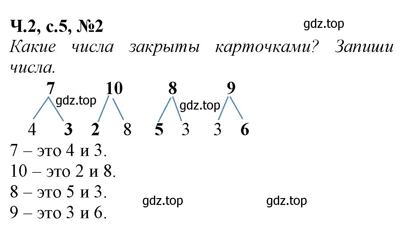 Решение номер 2 (страница 5) гдз по математике 1 класс Моро, Волкова, рабочая тетрадь 2 часть