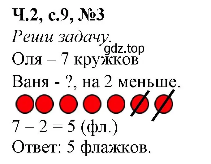 Решение номер 3 (страница 9) гдз по математике 1 класс Моро, Волкова, рабочая тетрадь 2 часть