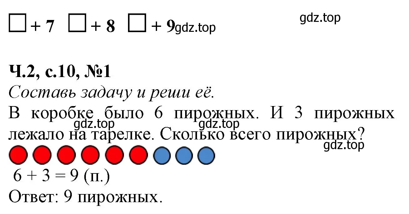 Решение номер 1 (страница 10) гдз по математике 1 класс Моро, Волкова, рабочая тетрадь 2 часть