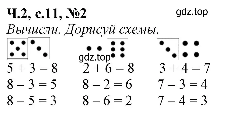 Решение номер 2 (страница 11) гдз по математике 1 класс Моро, Волкова, рабочая тетрадь 2 часть