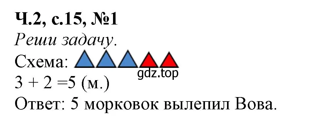 Решение номер 1 (страница 15) гдз по математике 1 класс Моро, Волкова, рабочая тетрадь 2 часть