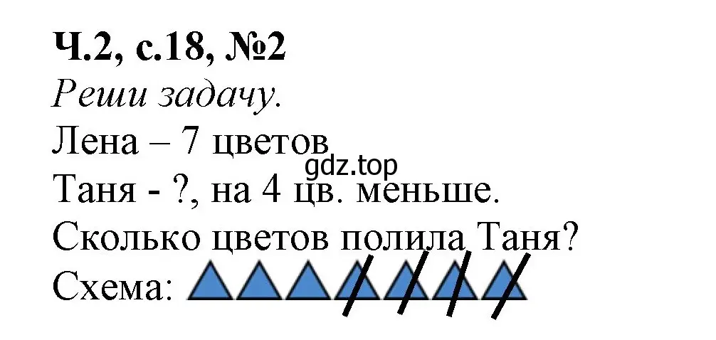 Решение номер 2 (страница 18) гдз по математике 1 класс Моро, Волкова, рабочая тетрадь 2 часть