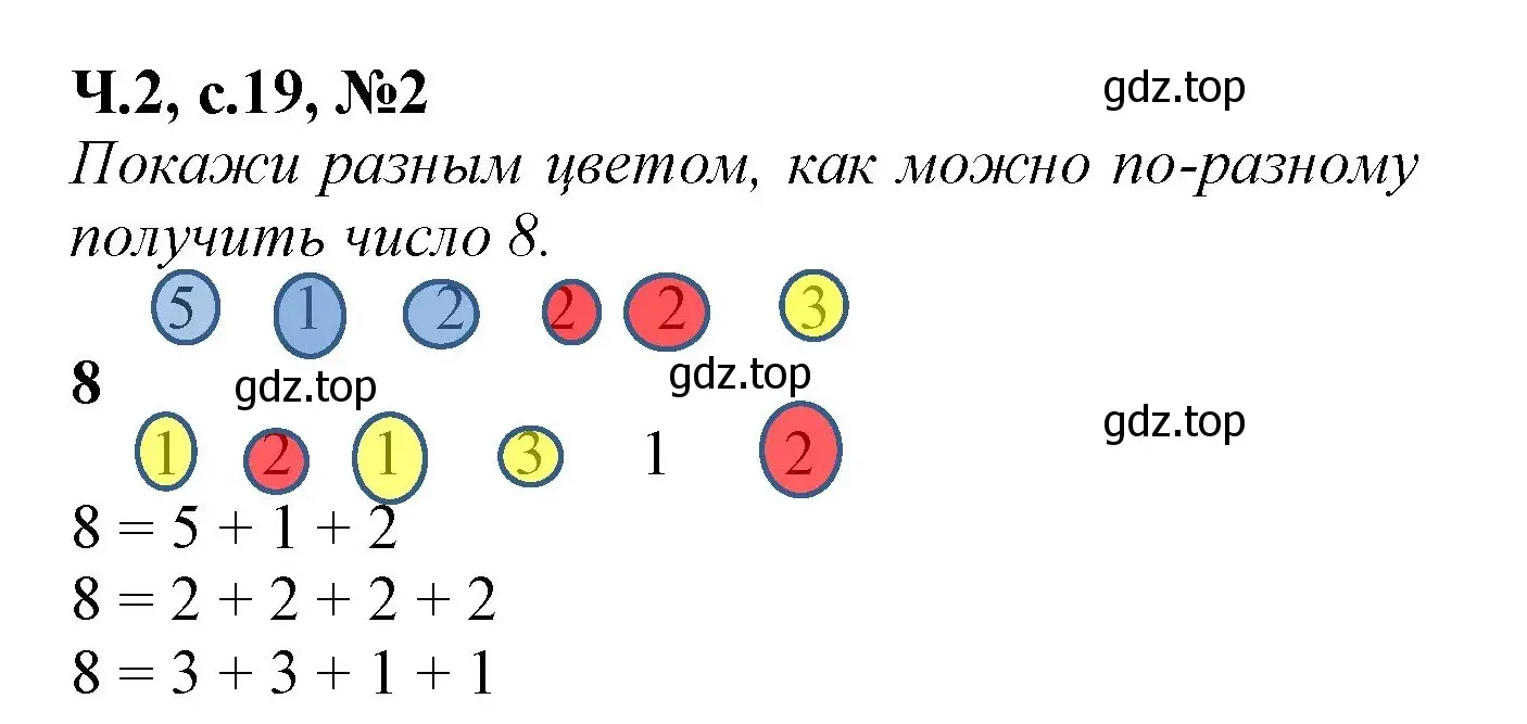 Решение номер 2 (страница 19) гдз по математике 1 класс Моро, Волкова, рабочая тетрадь 2 часть