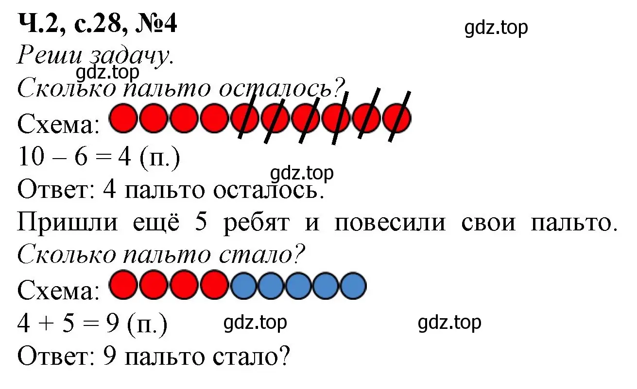 Решение номер 4 (страница 28) гдз по математике 1 класс Моро, Волкова, рабочая тетрадь 2 часть