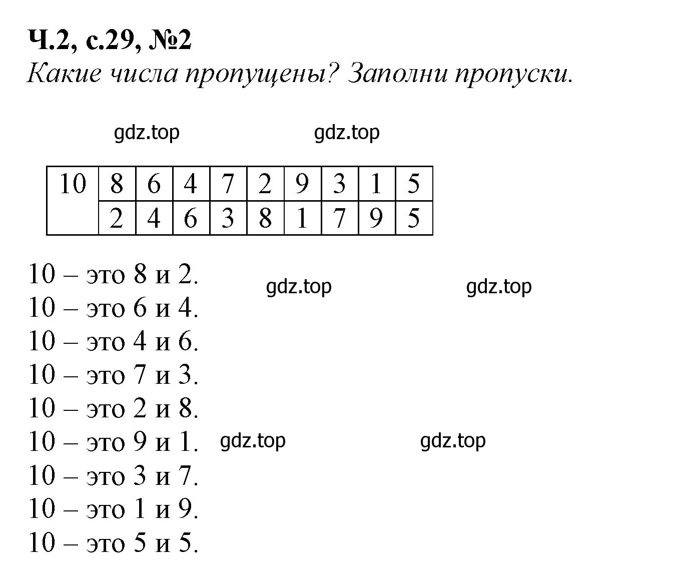 Решение номер 2 (страница 29) гдз по математике 1 класс Моро, Волкова, рабочая тетрадь 2 часть