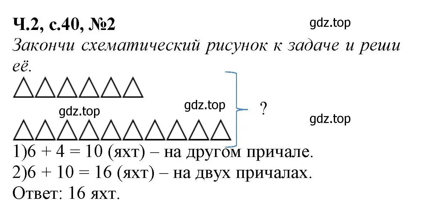 Решение номер 2 (страница 40) гдз по математике 1 класс Моро, Волкова, рабочая тетрадь 2 часть