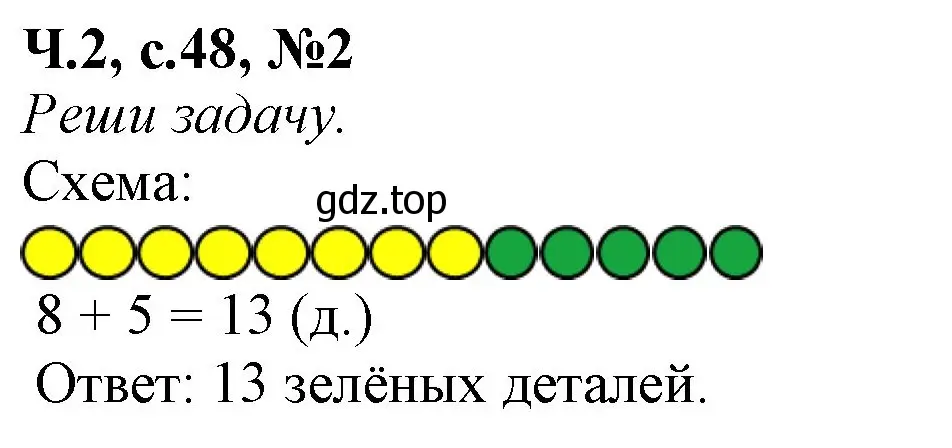 Решение номер 2 (страница 48) гдз по математике 1 класс Моро, Волкова, рабочая тетрадь 2 часть