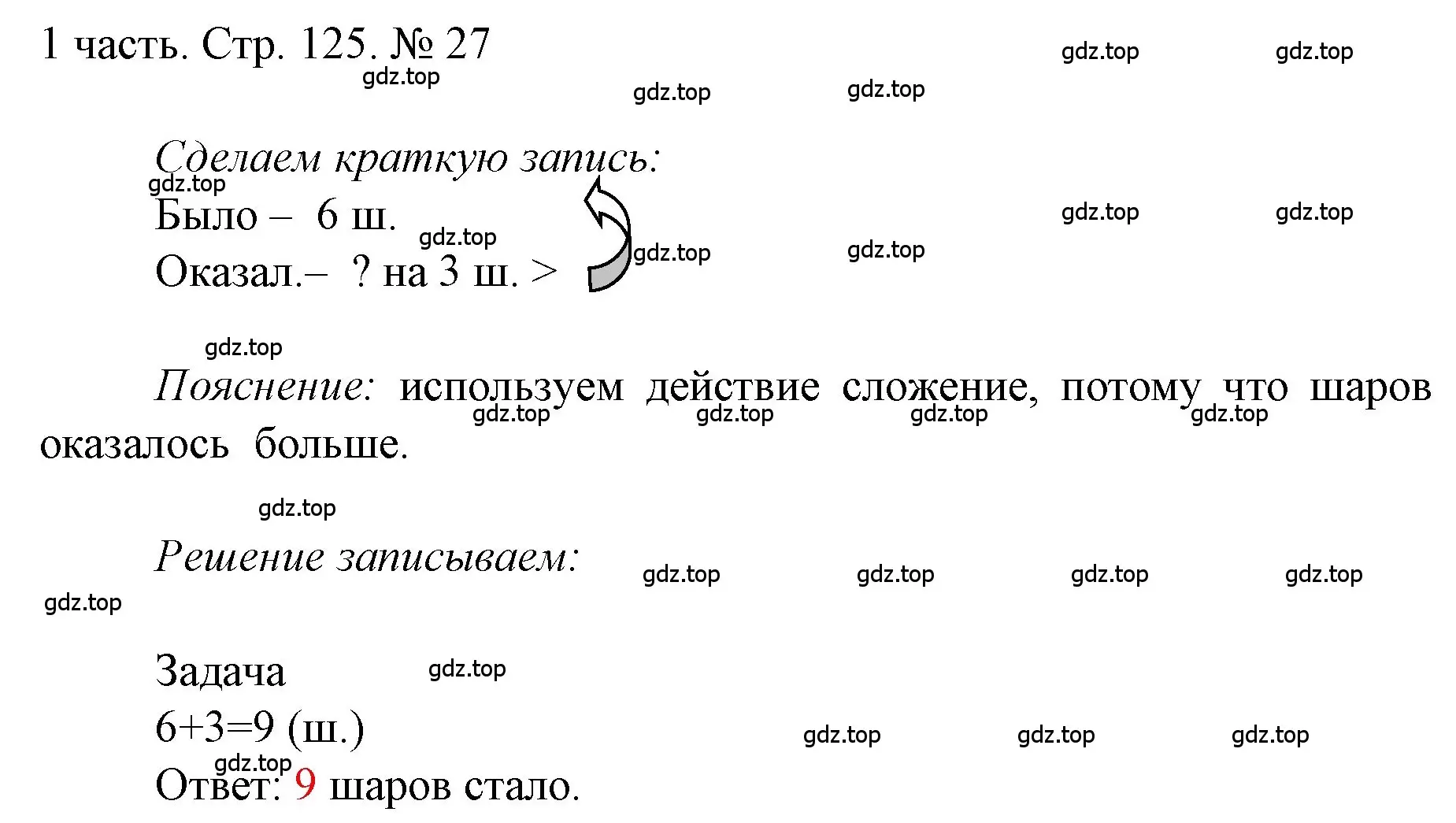 Решение номер 27 (страница 125) гдз по математике 1 класс Моро, Волкова, учебник 1 часть