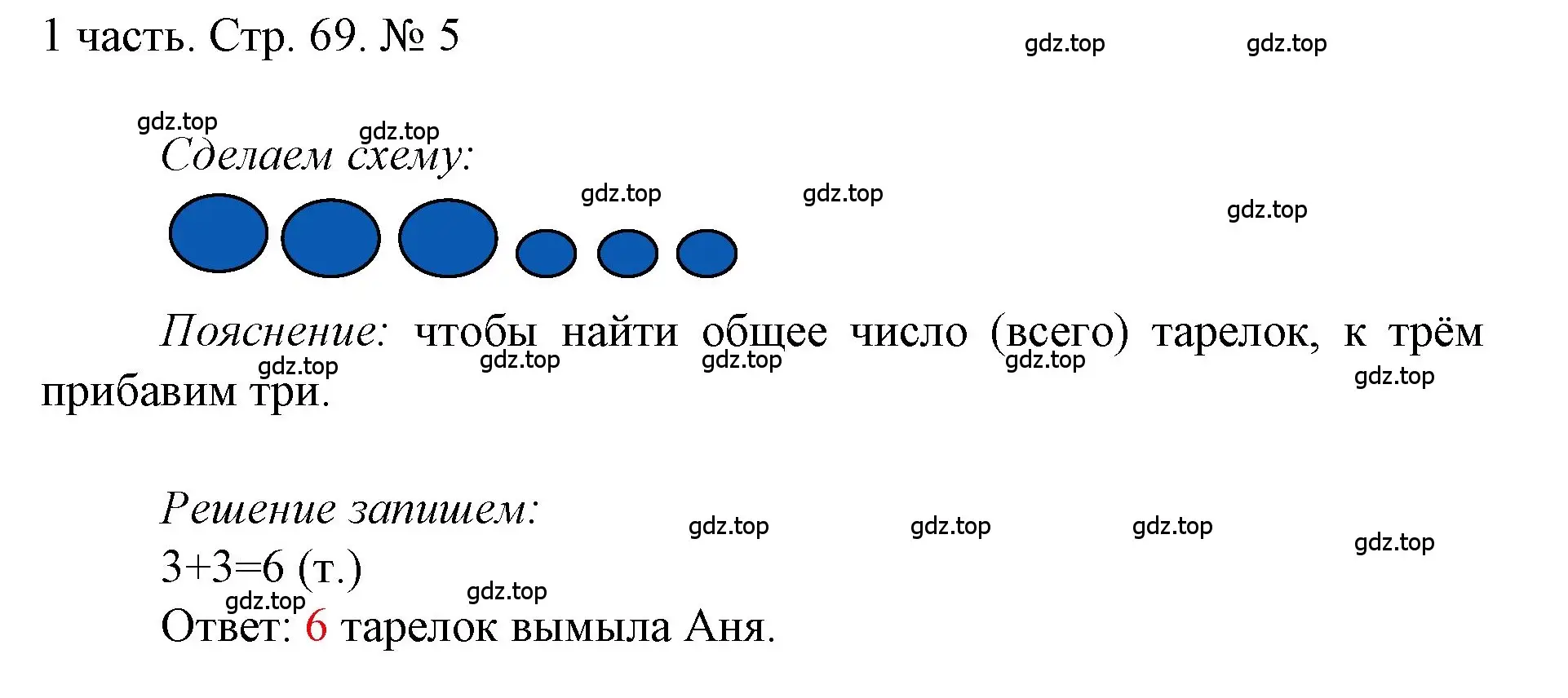 Решение номер 5 (страница 69) гдз по математике 1 класс Моро, Волкова, учебник 1 часть