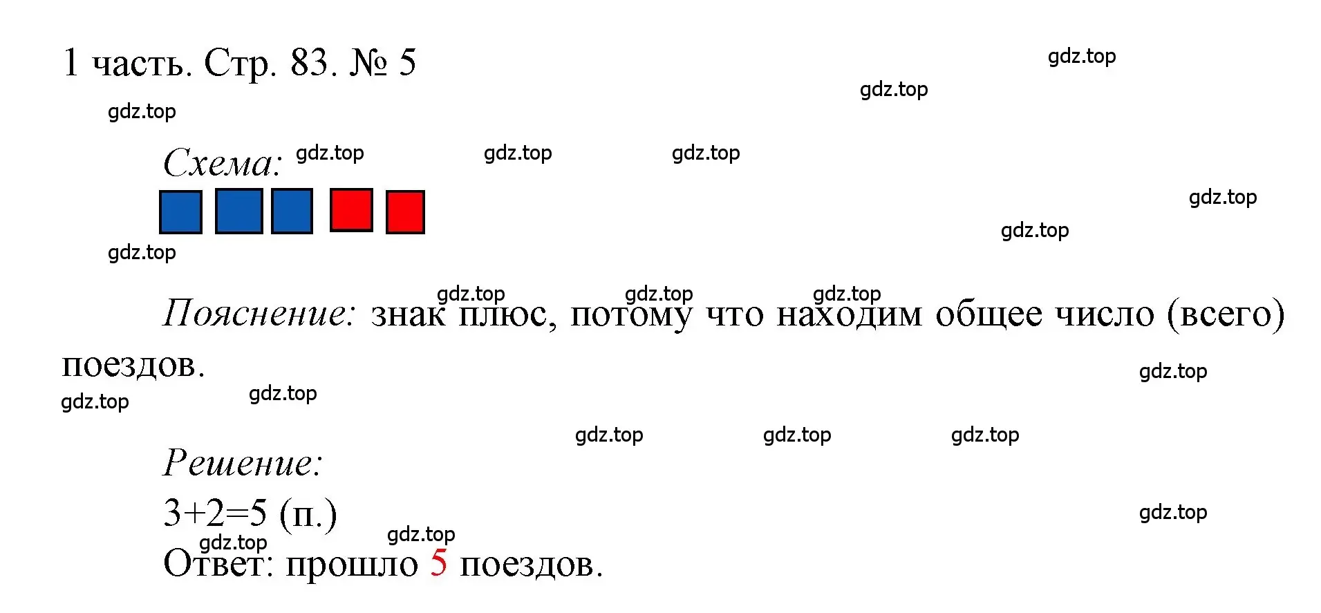 Решение номер 5 (страница 83) гдз по математике 1 класс Моро, Волкова, учебник 1 часть