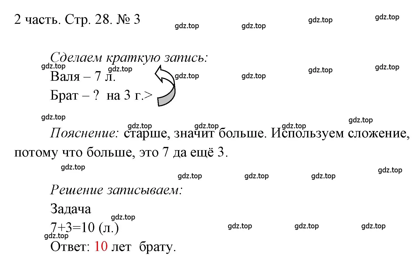 Решение номер 3 (страница 28) гдз по математике 1 класс Моро, Волкова, учебник 2 часть