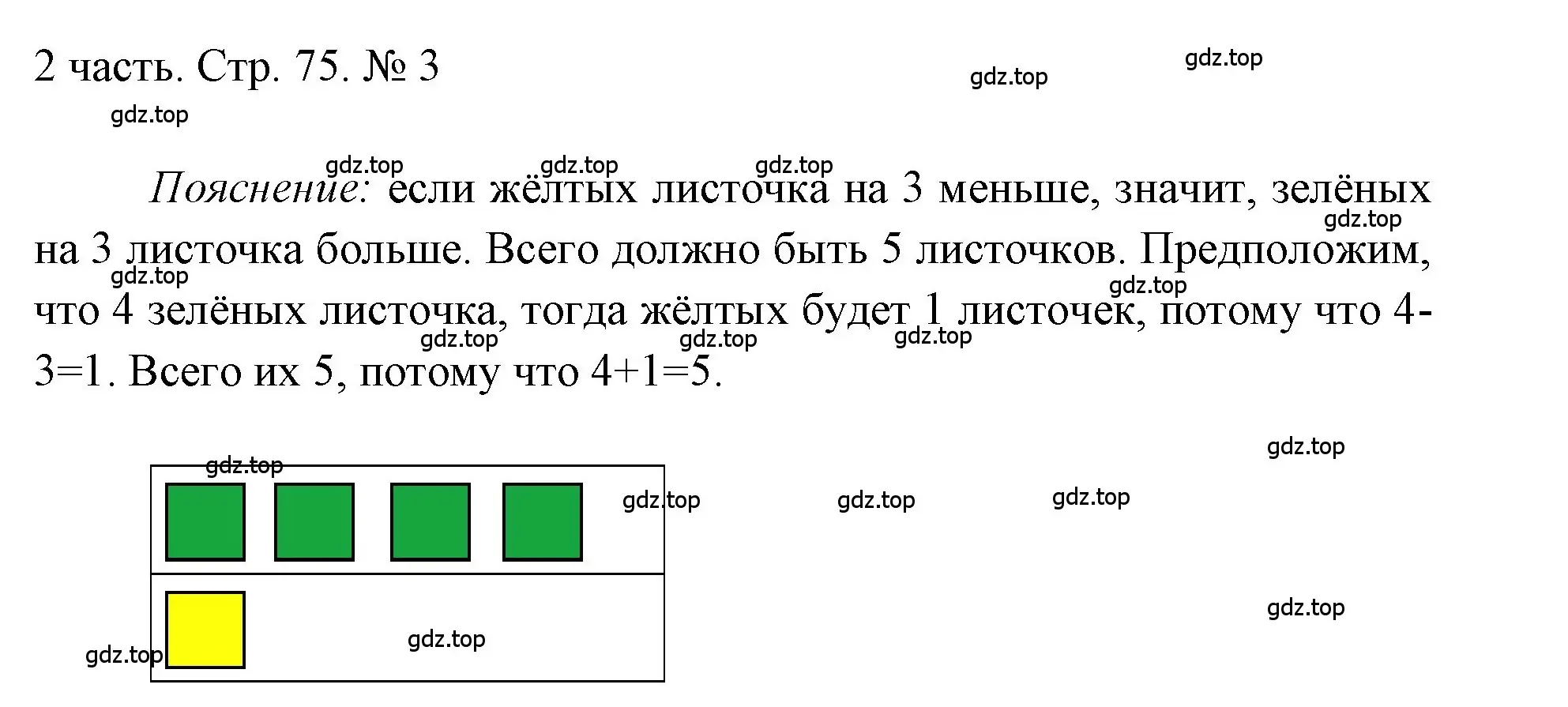 Решение номер 3 (страница 75) гдз по математике 1 класс Моро, Волкова, учебник 2 часть