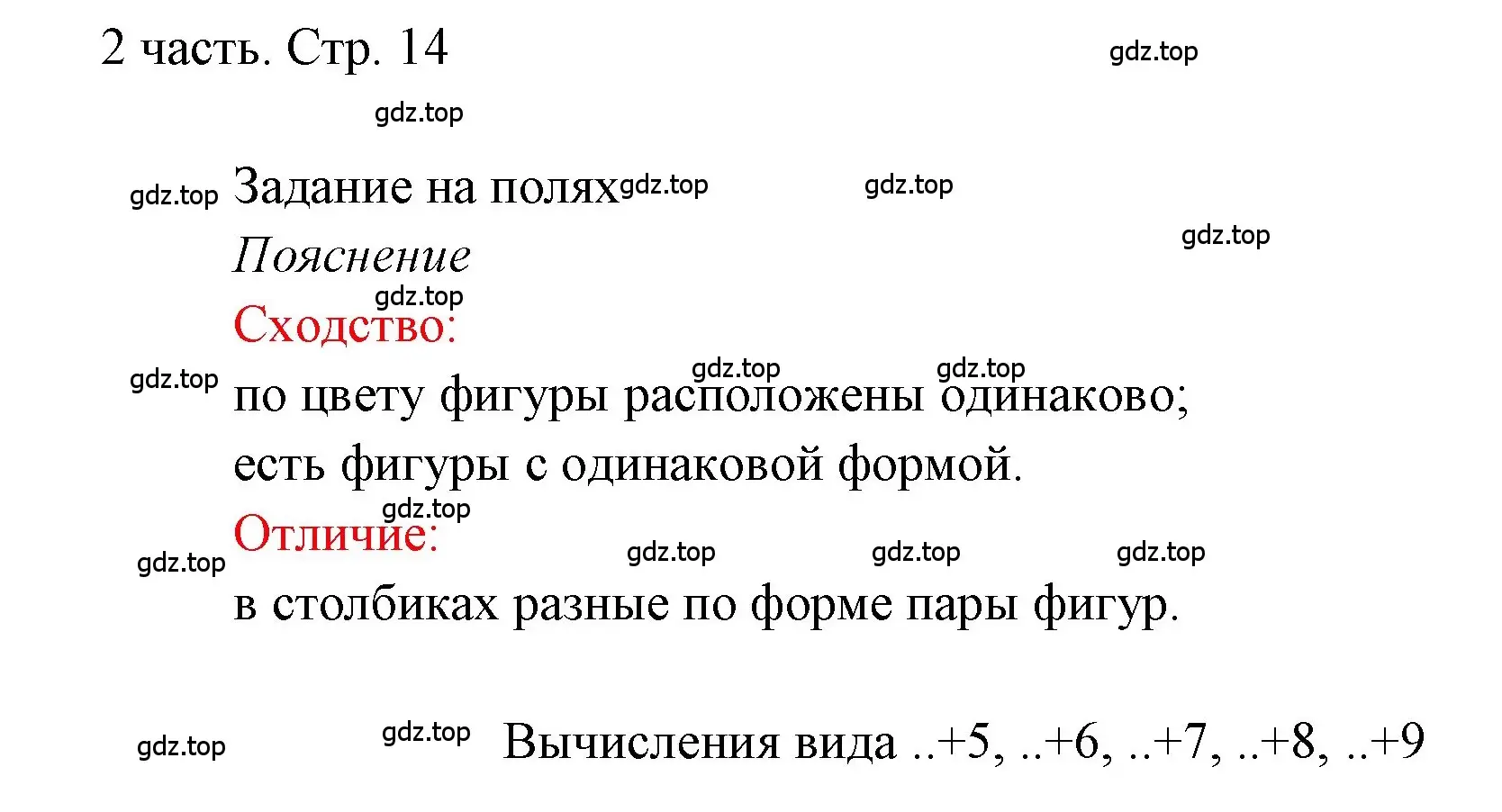 Решение  Задания на полях (страница 14) гдз по математике 1 класс Моро, Волкова, учебник 2 часть