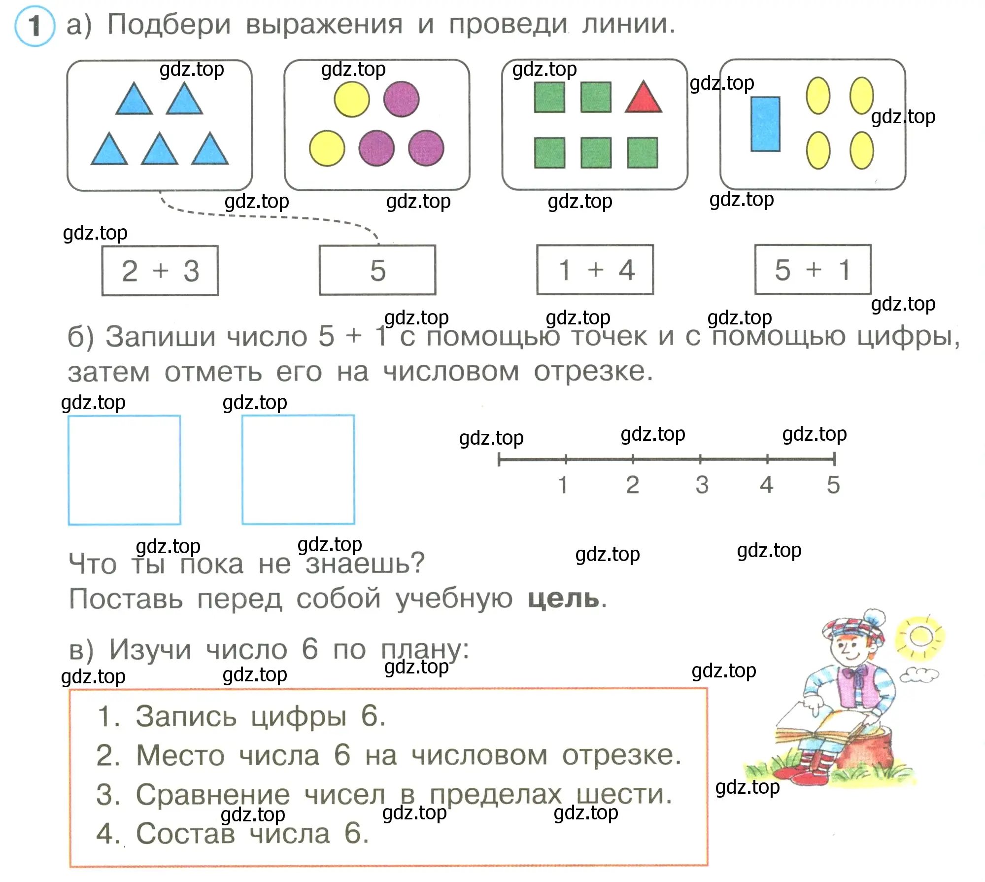 Условие номер 1 (страница 54) гдз по математике 1 класс Петерсон, рабочая тетрадь 1 часть