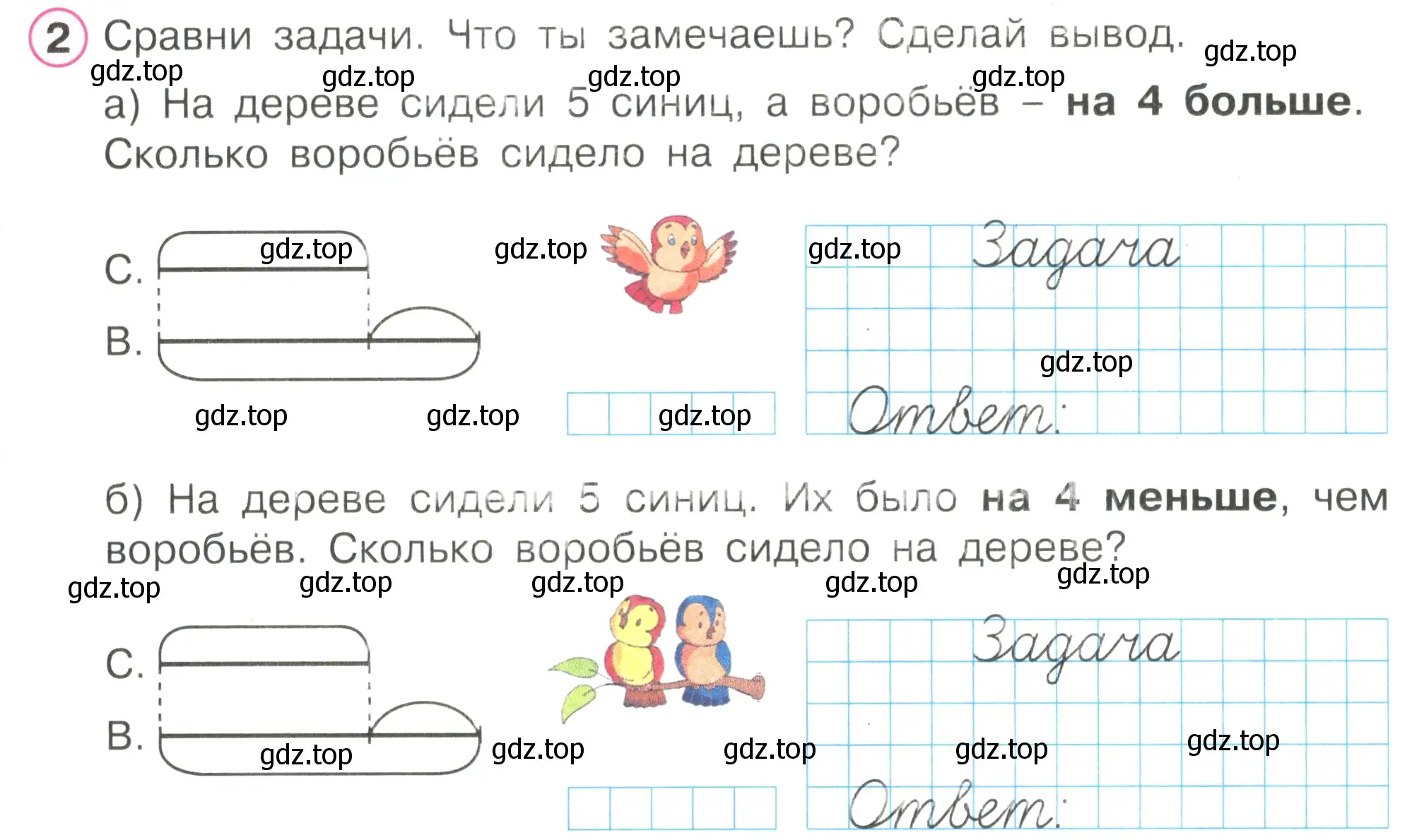 Условие номер 2 (страница 57) гдз по математике 1 класс Петерсон, рабочая тетрадь 2 часть