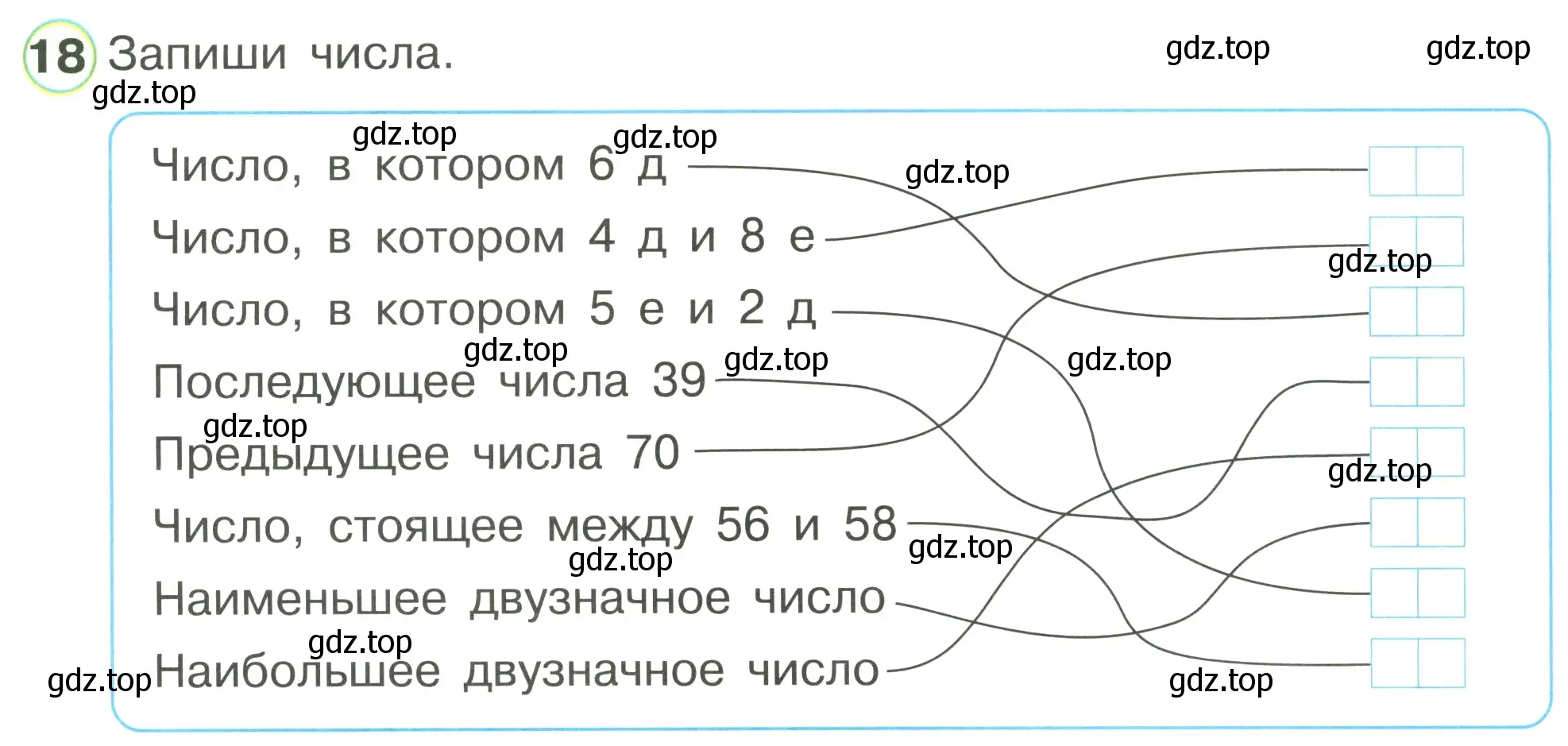 Условие номер 18 (страница 58) гдз по математике 1 класс Петерсон, рабочая тетрадь 3 часть