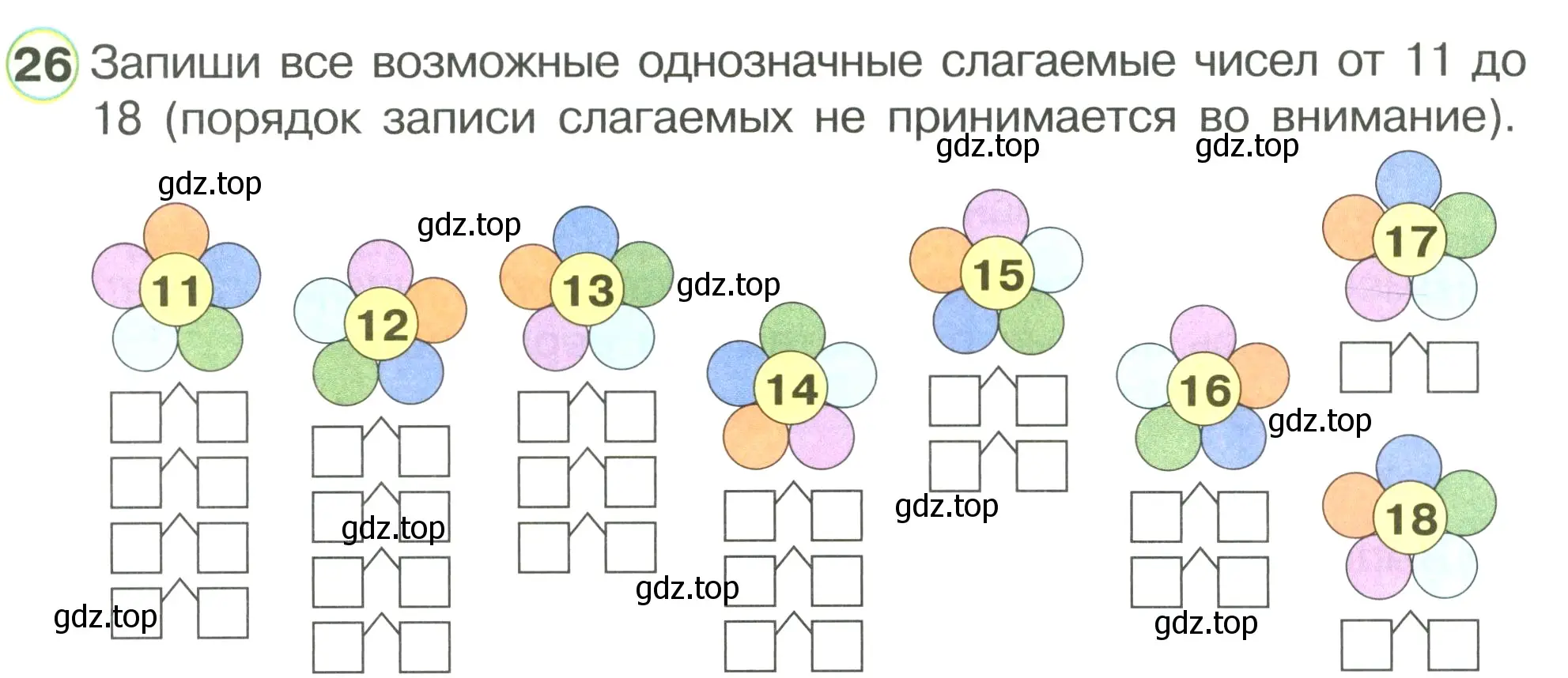 Условие номер 26 (страница 60) гдз по математике 1 класс Петерсон, рабочая тетрадь 3 часть