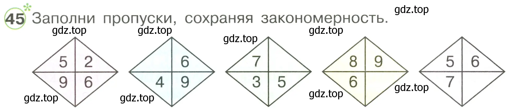 Условие номер 45 (страница 64) гдз по математике 1 класс Петерсон, рабочая тетрадь 3 часть