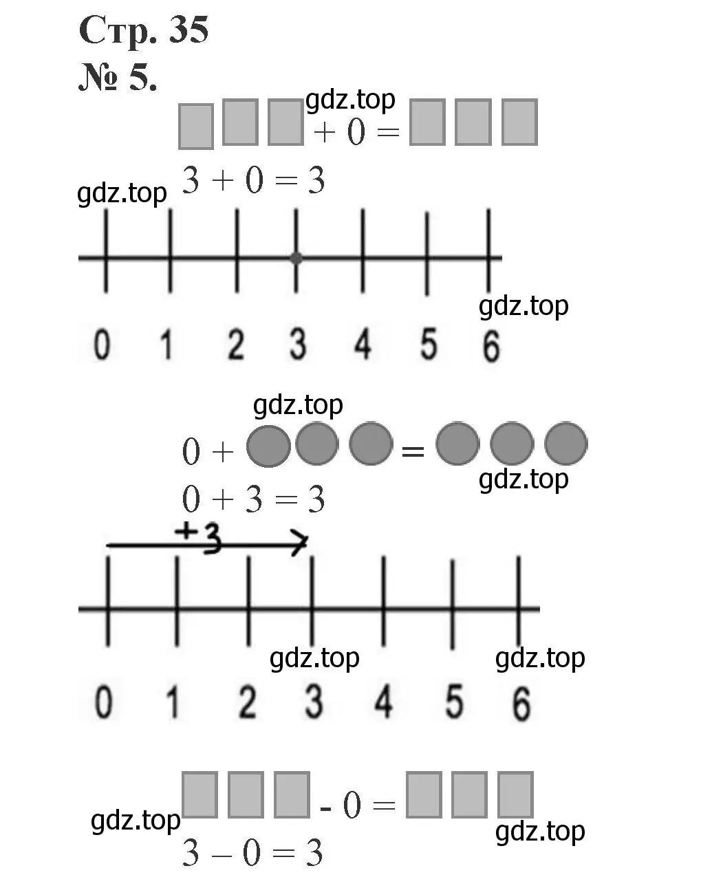 Решение номер 5 (страница 35) гдз по математике 1 класс Петерсон, рабочая тетрадь 2 часть