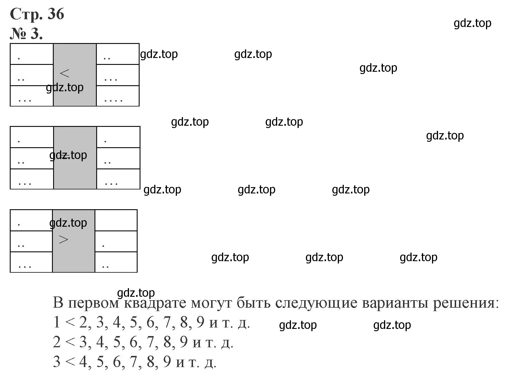 Решение номер 3 (страница 36) гдз по математике 1 класс Петерсон, рабочая тетрадь 2 часть