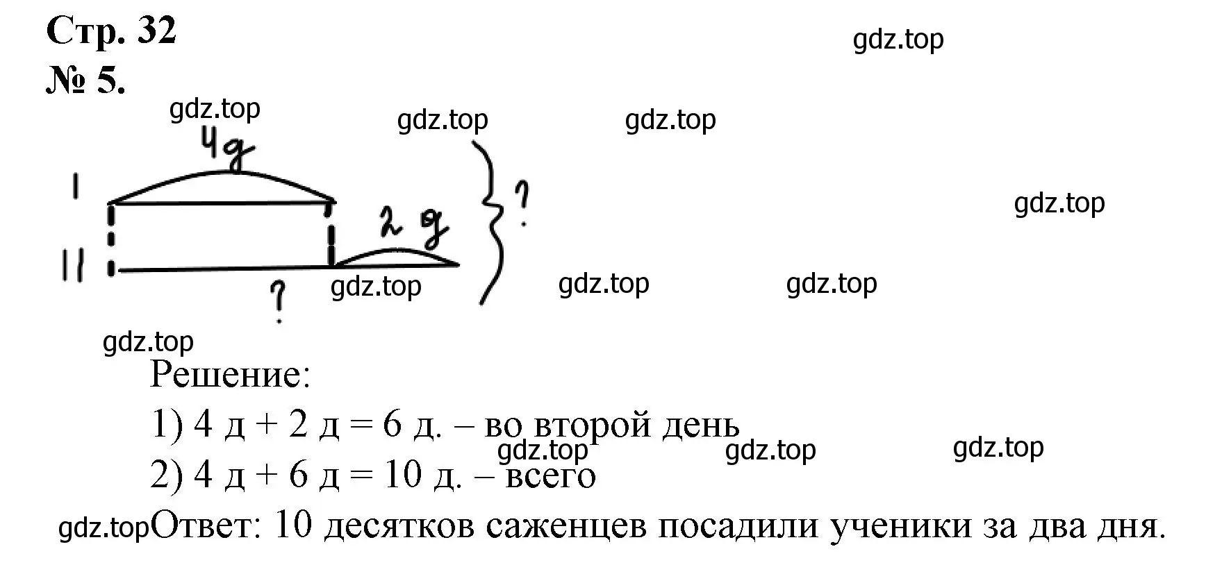 Решение номер 5 (страница 32) гдз по математике 1 класс Петерсон, рабочая тетрадь 3 часть