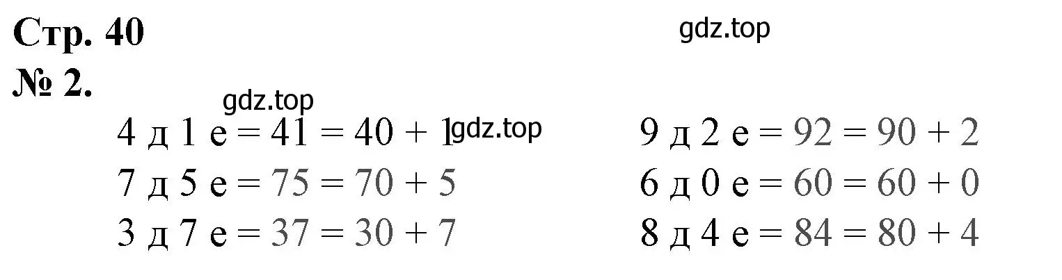 Решение номер 2 (страница 40) гдз по математике 1 класс Петерсон, рабочая тетрадь 3 часть