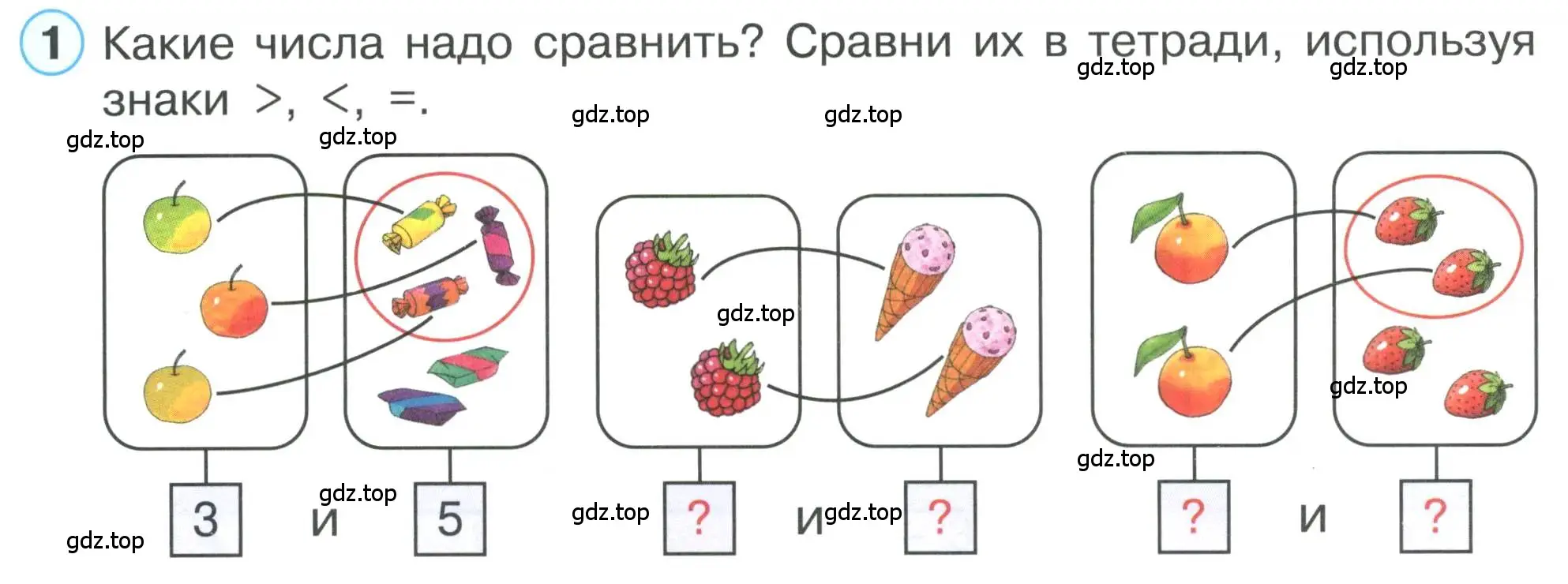 Условие номер 1 (страница 53) гдз по математике 1 класс Петерсон, учебник 1 часть