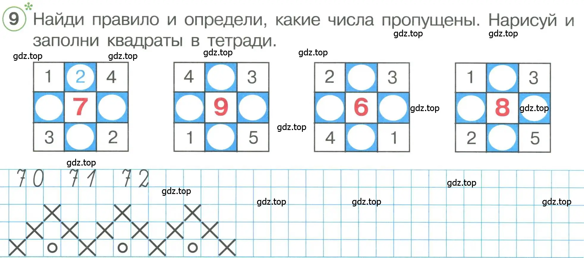 Условие номер 9 (страница 19) гдз по математике 1 класс Петерсон, учебник 3 часть